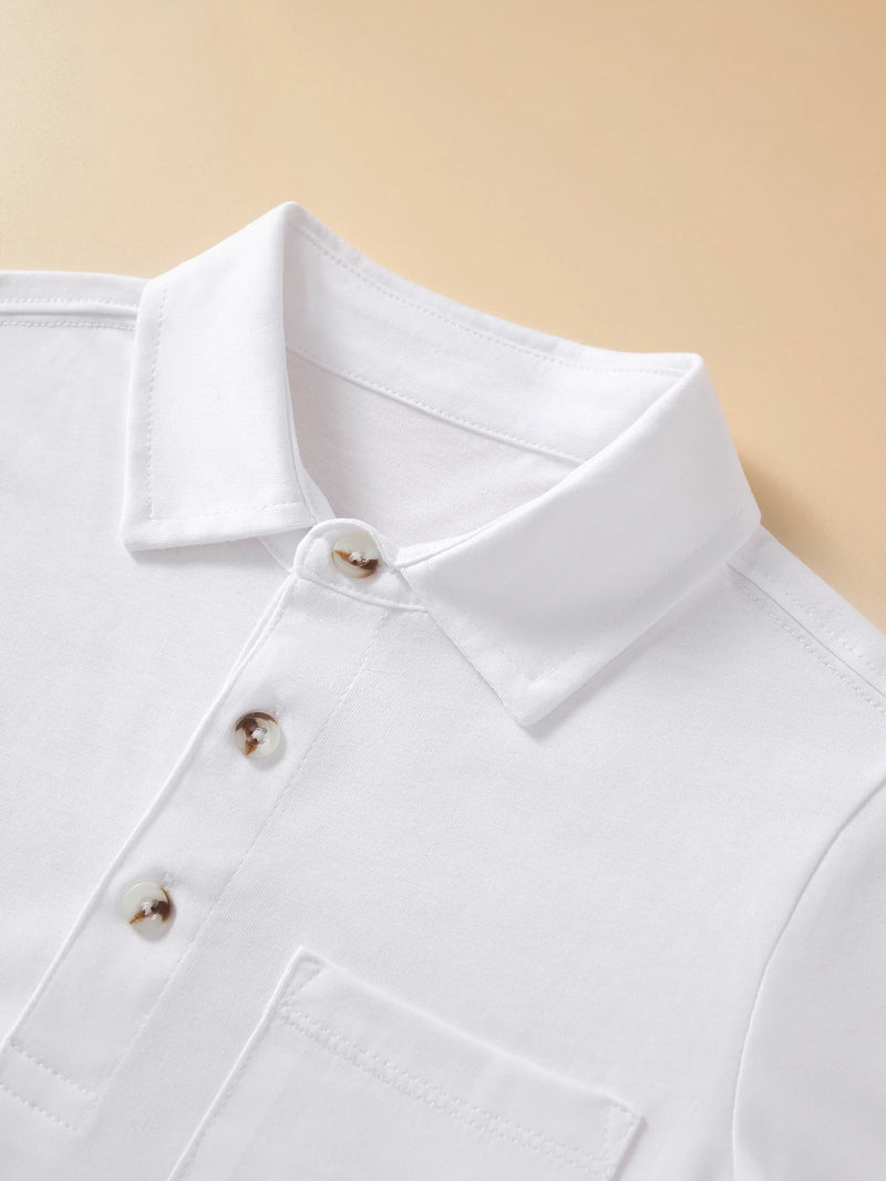 CAMISA POLO ÉCLAT BLANC